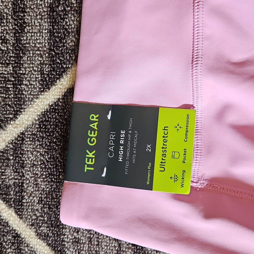 NWT Tek Gear Pink High-Waisted Leggings - Picture 4 of 4